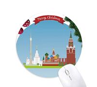 moscou - russie symbole national tapis de souris en caoutchouc de sapin de noël