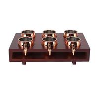 Moscow Mule Mugs, Lot de 6 Tasses Moscow Mule en Acier Inoxydable avec Porte-gobelet 2 Oz Isolation Thermique Moscow Cocktail Mug en Acier Inoxydable pour Bar, Fête, café, Boissons