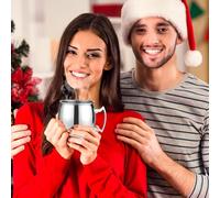 Moscow Mule Tasse en cuivre martelé - Tasse à cocktail rétro faite à la main | Coffret cadeau vintage en cuivre martelé avec poignée pour les amateurs de bière, les cocktails, les fêtes, la maison, la