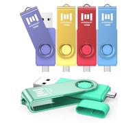 MOSDART Lot de 5 clés USB C 16 Go - USB 2.0 Type-C OTG 2 en 1 Double clé USB A et USB-C pour téléphones Android, iPhone 15, MacBook, iPad, Ordinateur Portable Windows, Couleurs Vives