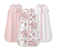 Mosebears 3 Paquets Gigoteuse d'été pour bébé 0,5 tog Turbulette 100% Coton Gigoteuse Respirante pour bébé(Pink,6-12 Mois)