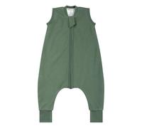 Mosebears Gigoteuse Bébé à Pieds 1.0Tog Respirante en Coton-Gigoteuse d'Été et l'automne pour bébé(Dark Green,65cm(6-12 Mois))