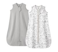 Mosebears Gigoteuse d'Été pour Bébé 0,5 Tog 100% Coton Respirante (2 Pièces Gris, M 6-12 Mois)