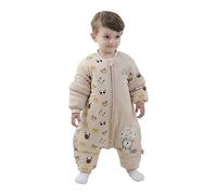Mosebears Gigoteuse pour bébé avec jambes, manches amovibles et doublure chaude pour l'hiver Unisexe pour fille et garçon (motif ours, taille 18-36 mois (stature 85-95 cm))