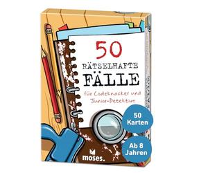 moses. 30241 Lot de 50 cas énigmatiques pour les casseurs de code et les détectives juniors | Emploi des enfants | Jeu de cartes