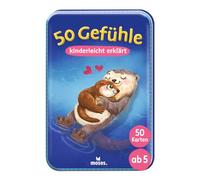 Moses. 50 Sentiments expliqués très Facilement - Lot de 50 Cartes de Sentiments, Comprendre et accompagner Les émotions, avec Illustrations et textes adaptés aux Enfants, dans Une boîte en métal, à