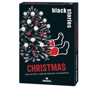 moses 90059 Stories Christmas-50 Raven Black Cases Around Deadly Christmas The Crime Card avec Deux Variantes, Jeu de Puzzle pour Adolescents et Adultes, Blanc