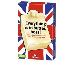 moses 90399 Everything is in Butter, Quiz en Anglais avec 75 Phrases, Le Jeu de Cartes Amusant et éducatif dans l'édition Business