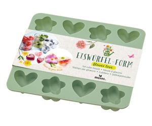 moses. Bac à glaçons en forme de feuilles et de fleurs, glaçons en forme de fleurs et de cœurs, sans goût et sans odeur, moule en silicone lavable au lave-vaisselle pour 16 glaçons, chocolats et