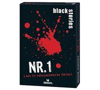 moses Black Stories 90048 - Jeu de Cartes de Crime et jetons de Score - Première édition - N° 1-50 - pour Adolescents et Adultes - Blanc