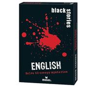 moses. Black Stories English 50 Creepy Mysteries Jeu de Puzzle avec Variante de Jeu et jetons de Score pour Adolescents et Adultes
