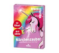 moses- Black Stories Junior fées-50 mystères Fabuleux de Contes de fées Pleins de Magie Licorne Cartes Variante jetons de Points, Jeu d'énigmes pour Les Enfants à partir de 8 Ans, 90096, Jaune