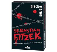 moses Black Stories Sebastian Fitzek-50 Cas avec Une Dose supplémentaire Psycho-Thrill Crimi Jeu de Cartes avec Variante de Jeu et jetons de Score pour Adolescents et Adultes