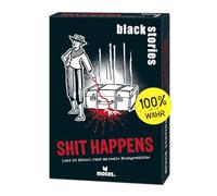 moses. Black Stories Shit Happens - 50 énigmes sur Les mésaventures réelles - Jeu de Cartes avec Variante de Jeu et jetons de Points - Jeu de Puzzle pour Adolescents et Adultes
