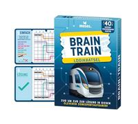 moses. Brain Train Puzzle logique avec facteur addictif pour les déplacements, 40 cartes réutilisables avec stylo effaçable, tâches de sport de réflexion en 3 niveaux de difficulté pour adolescents et