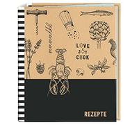 moses - Cook & Style Classeur de recettes « Love to Cook » - Format A5 - Avec 25 feuilles de recettes et 5 poches intercalaires 80668