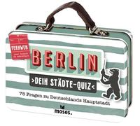 moses. Dein Städte-Quiz Berlin - 75 Fragen zu Deutschlands Hauptstadt, Kartenset mit Fragen und Bildern rund um Sehenswürdigkeiten, Geschichte und Kultur, in einer Blechdose