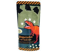 moses. Dino Stoppersocken mit Krallen, Dinosaur Kindersocken mit nachtleuchtende Stoppers, rutschfeste ABS-Socken für Kinder, passend für Jungen und Mädchen mit Schuhgröße 26-42, vert, 26