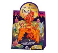 Moses. Dragon ailé Fire & Ice - Dragon articulé en Cristal 3D 31 cm