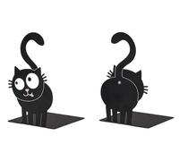moses. Ed The Cat Lot de 2 serre-livres en métal Motif chat noir Décoration pour bibliothèque