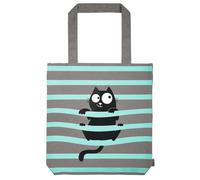 moses. Ed, the Cat Shopper Hangover Sac en tissu 100% coton Motif chat amusant Sac en tissu pour les courses, le bureau ou l'université, 39 x 42 cm