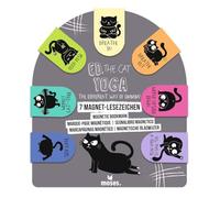 moses. Ed the Cat Lot de 7 marque-pages magnétiques avec chat dans des positions de yoga, en forme de chat