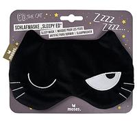 moses. Ed the Cat Sleepy Ed Masque de sommeil doux en jersey avec large bande élastique