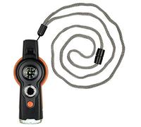 Moses. Expedition Natur Outil de Survie 6 en 1 Multifonction pour Explorateur de la Nature, Compagnon de Voyage pour l'extérieur et Le Camping, Noir/Orange