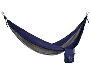 moses. Fernweh Hamac d'extérieur avec 2 mousquetons et 2 Cordes de Fixation, en Soie de Parachute Ultra légère, capacité de Charge jusqu'à 200 kg (recommandé pour 1 Personne), Environ 90 cm x 230 cm