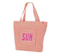 moses. Fernweh Sac de transport XL Shopper Sun - 40 cm - Rayé - 100% coton - Pour vos vacances à la plage ou le shopping - Avec fond et compartiment extérieur, multicolore, Contemporain