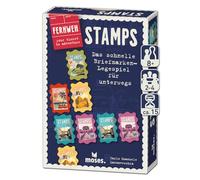 moses Fernweh Stamps Timbres déplacements, Jeu de Voyage avec entrée Rapide pour 2 à 4 Joueurs à partir de 8 Ans, 90618, Blanc