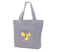moses. Fernweh XL Shopper Lemon Sac de transport 40 cm 100% coton rayé pour vos vacances à la plage ou shopping avec base et compartiment extérieur, multicolore, contemporain, multicolore,