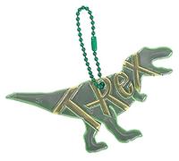 Moses. Glimmis Réflecteur T-Rex - Pendentif de sécurité réfléchissant des Deux côtés au Design Dinosaure Vert