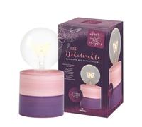 moses. Just one more chapter Lampe décorative à LED en forme de papillon avec pied en céramique et pied en céramique Violet