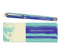 moses. libri_x Heraklite Stylo à encre en métal avec mine bleue, imprimé avec citation d'Héraclite d'Ephèse, dans une belle boîte, 1 pièce (1 paquet)