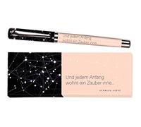 moses. Libri_x Hermann Hesse Stylo à bille en métal avec recharge bleue imprimée avec citation de Hermann Hesse dans une boîte cadeau
