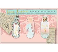 moses. libri_x Marque-page magnétique Jane Austen - Marqueur de page pratique au design vintage romantique avec finition en feuille d'or, idéal pour les fans de livres et les lecteurs