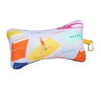 moses. libri_x Mini coussin de lecture Books & Vacation - Coussin de nuque pour voyage avec mousqueton pratique, coussin compact pour voiture, avion et plage, coussin de voyage ergonomique avec design