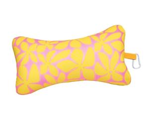 Moses. libri_x Mini Coussin de Lecture Flowers - Coussin de Nuque pour Voyage avec Mousqueton Pratique, Coussin Compact pour Voiture, Avion et Plage, Coussin de Voyage avec Design Ergonomique