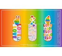 moses. libri_x Rainbow Love Marque-page magnétique pratique au design arc-en-ciel, idéal pour les fans de livres