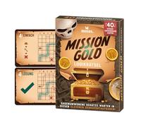 moses. Verlag – Puzzle logique Mission Gold, 40 cartes réutilisables, stylo effaçable, 3 niveaux