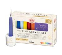 moses. Omm for you Me-Time Lot de 7 bougies chakras pour petits rituels avec mini guide et bougeoir Idée cadeau