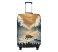 Moses Parted The Red Sea Housse de protection élastique pour valise de voyage Motif imprimé anti-rayures, Noir , XL