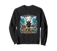 Moses Parting The Red Sea Epic Passover Graphique Vintage Sweatshirt