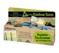 moses. Lampe de poche 40236 – Mini projecteur dinosaures 24 images pour enfants – Vert/Noir