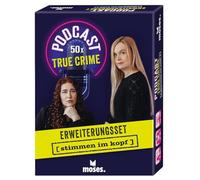 Moses. Podcast The Game Kit d'extension True Crime - 50 Nouvelles Cartes de Discussion pour Les Fans de véritables Affaires criminelles, Jeu de Communication pour 2 à 8 Personnes, pour Adolescents et