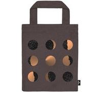 moses. libri_x Sac à Livres Phases de la Lune | Petit Sac fourre-Tout 100% Coton | pour Les Amateurs de Livres | avec Finition dorée, 24,1 x 20,3 x 2,8 cm, Marron, 24.1 x 20.3 x 2.8 cm, Phases de la