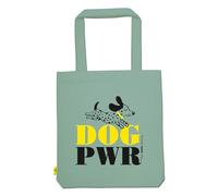moses. Shopper Dog Power Sac en tissu turquoise pour les amoureux des chiens 100% coton Env. 39 × 42 cm Idée cadeau adorable avec motif chien