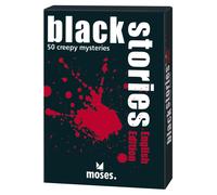 Moses Verlag MOS00364 Black Stories 1 English Version Board Game No point chips