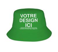 MOSGDBV Bob Personnalisable Chapeau Personnalisé Homme Femme - Créez Votre Propre Bob avec Logo, Texte ou Image Chapeau Soleil- Cadeau Drôle pour Plage et Vacances